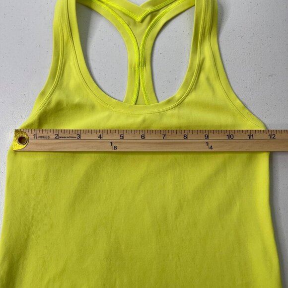 Lululemon Cool Racerback‎ Tank Top Women's XS Yellow Running Workout Athleisure - Picture 4 of 6